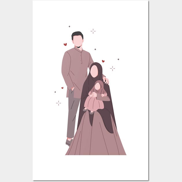 Muslim Family Wall Art by Punya Firah